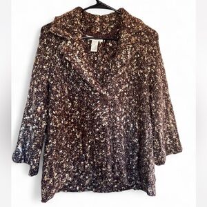Susan Bristol Multicolor Knit Cardigan size L